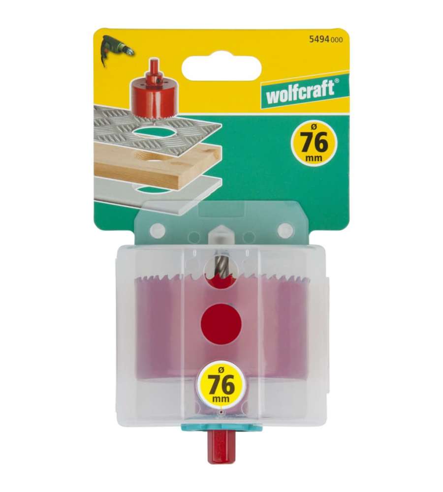 Wolfcraft Sega A Tazza Diamantata Per Piastrelle Ø 68 Mm – 8911000 – Foro Per Prese Elettriche