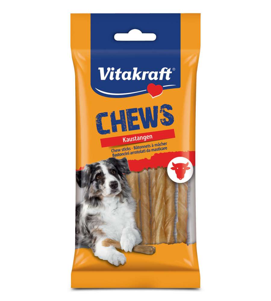 Chews bastoncini arrotolati di pelle bovina 10Pz