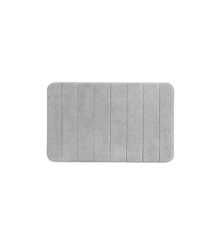 Tappetino da bagno in memory foam antiscivolo - Stripes - 50x80 cm Grigio Chiaro