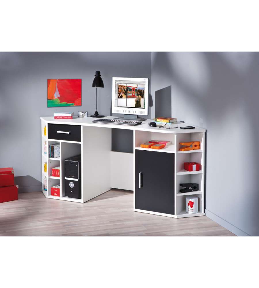 Scrivania Angolare Fabri 181 X 66, 5 X 78 Bianco
