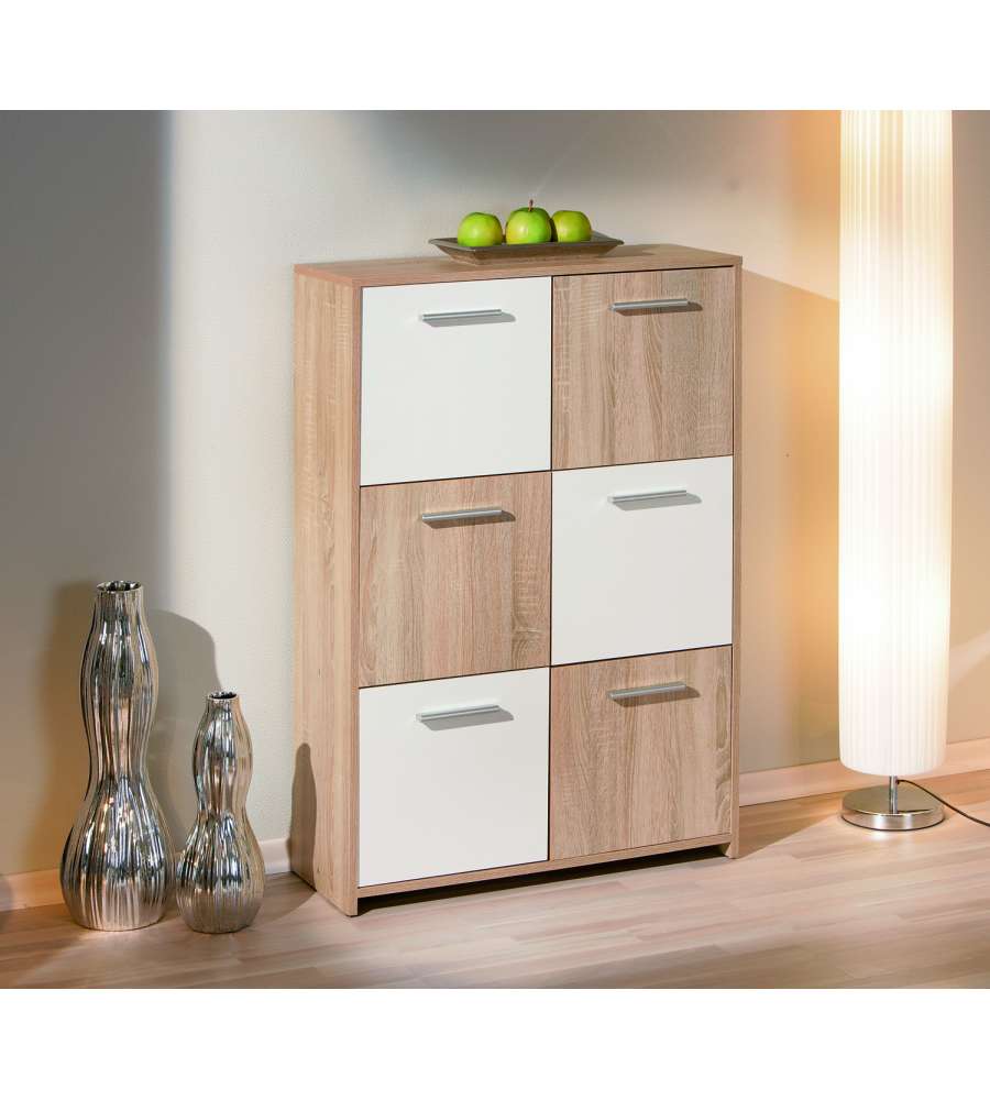 Forte Arkina Scaffale Con 2 Ante, Materiale In Legno, Rovere