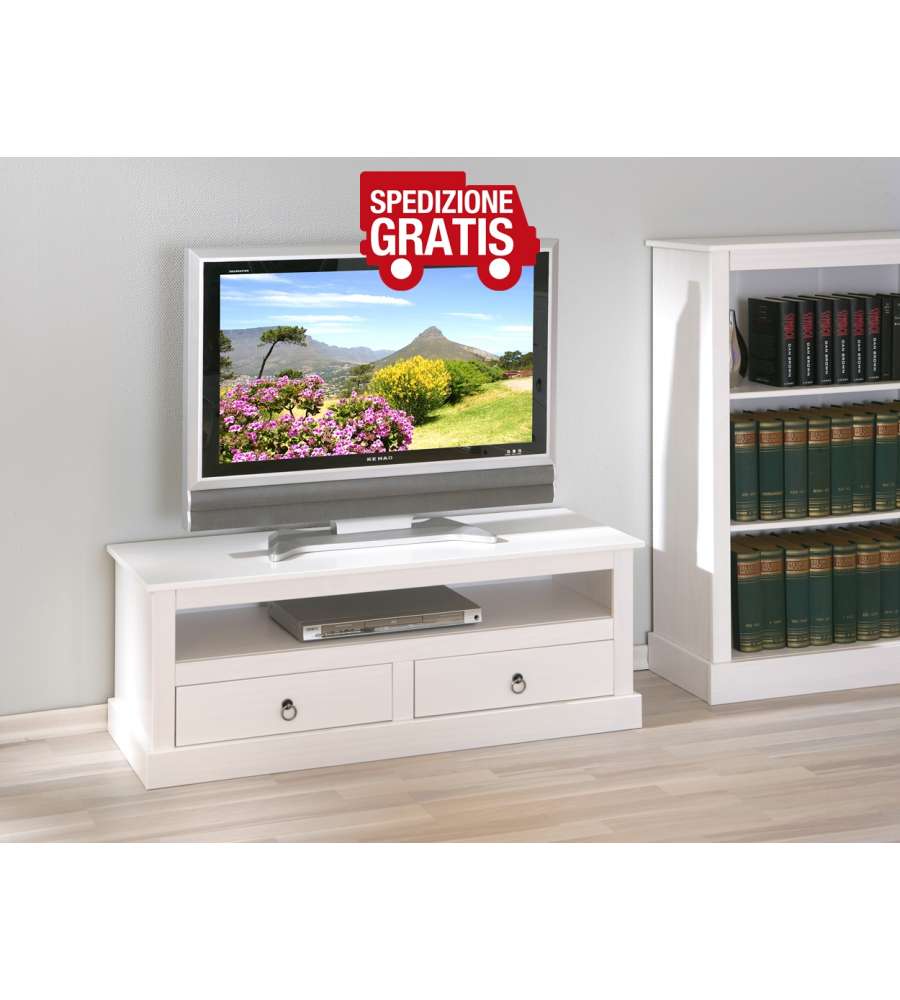 Porta Tv Provence 118 x 39 x 45 Bianco