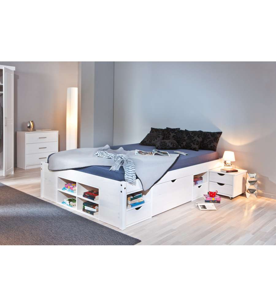 Letto Piazza E Mezza Till 140 X 190 Bianco