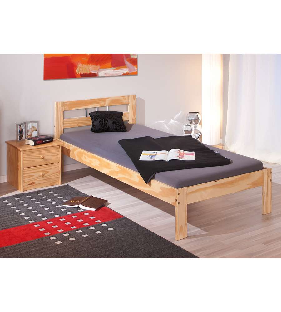 Letto Singolo 90x200 Naturale Jana