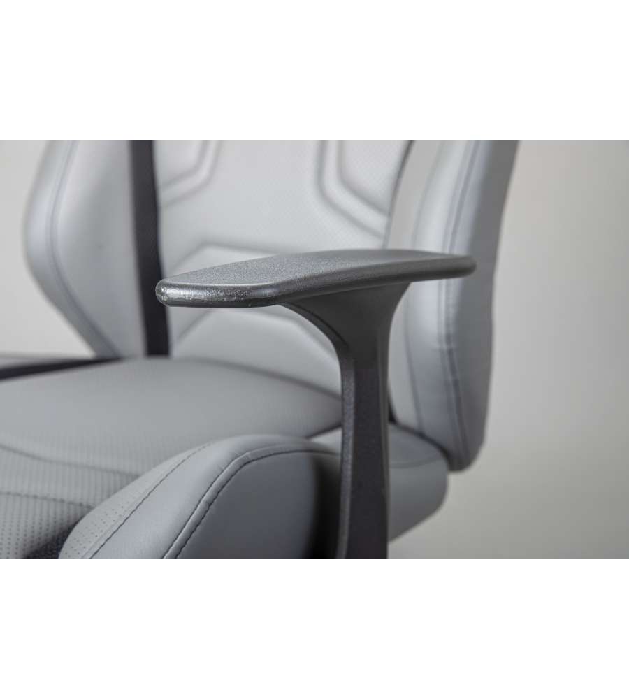 Poltrona Ufficio In Soffice Pu Grigio Bicolore 1 Classe