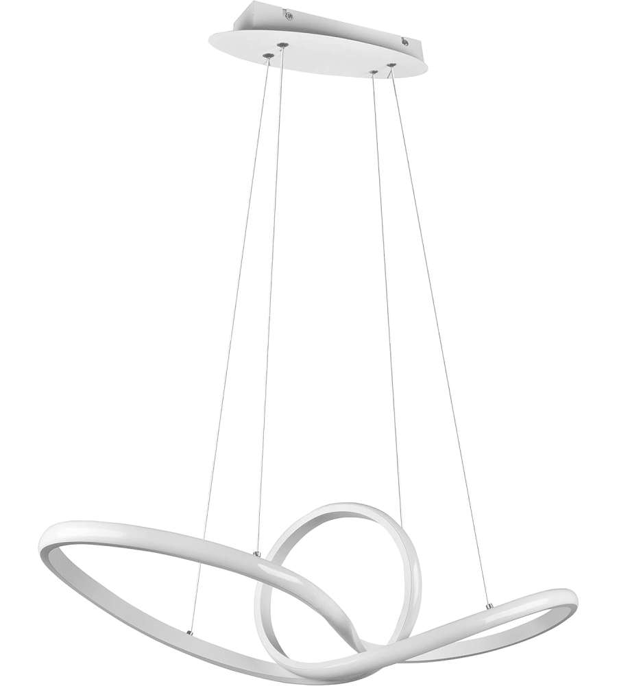 Trio Lighting Lampada Sospensione Sansa LED Bianco Opaco 80cm