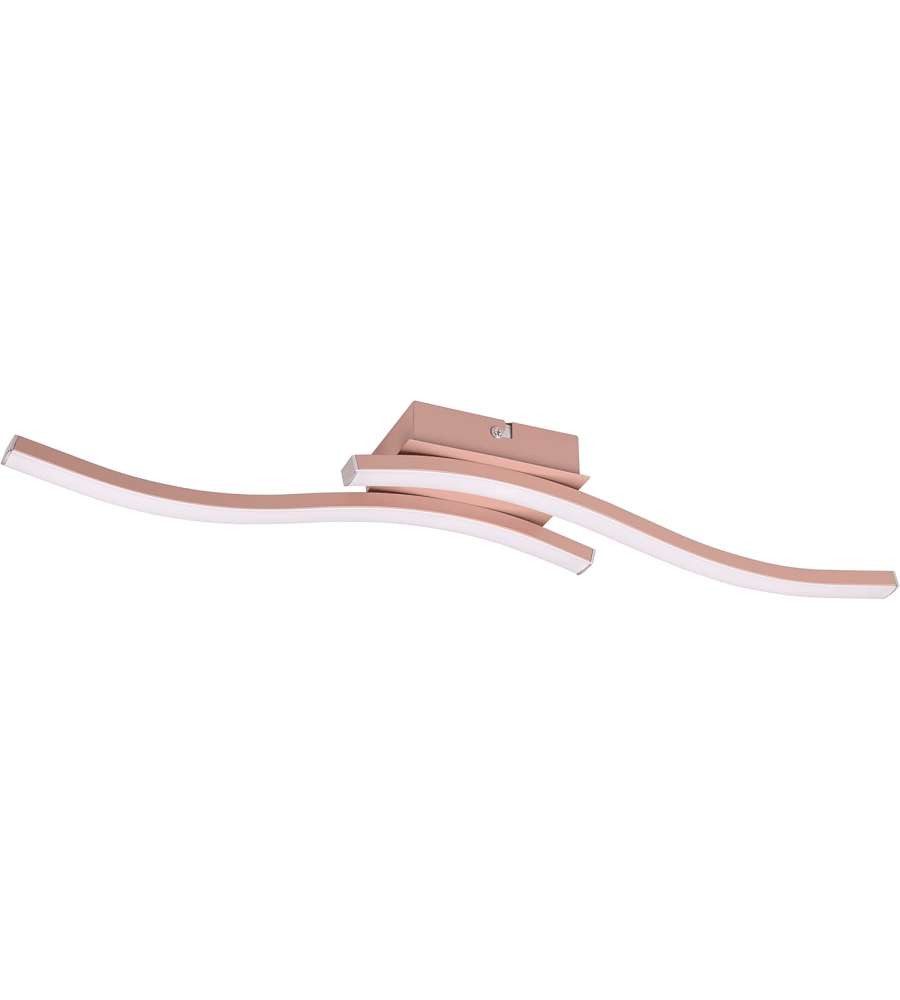 TRIO Plafoniera LED Route 2 luci oro rosa 56 cm