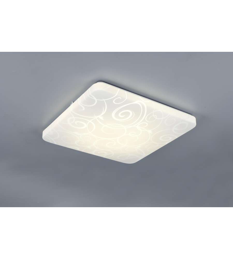 Reality Plafoniera Quadrata Led Mandria - Cerchi - 24W 2500lm L.41cm