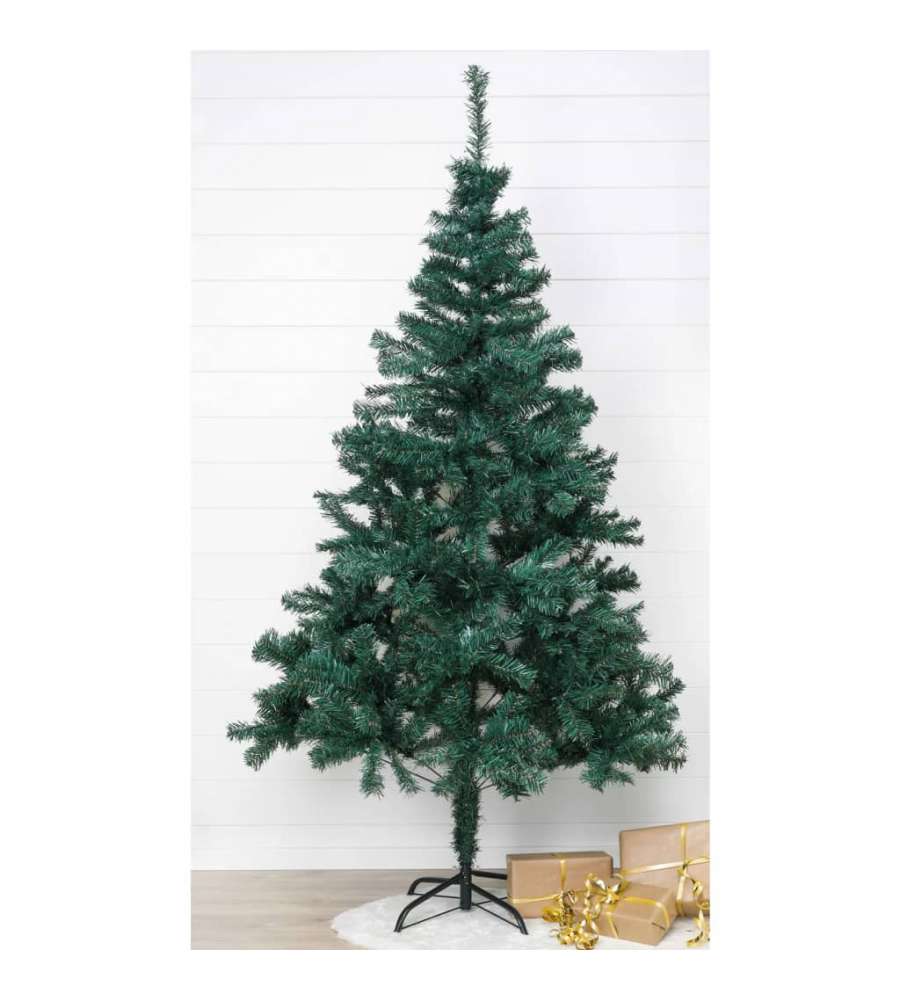 HI Albero di Natale con Supporto in Metallo Verde 180 cm