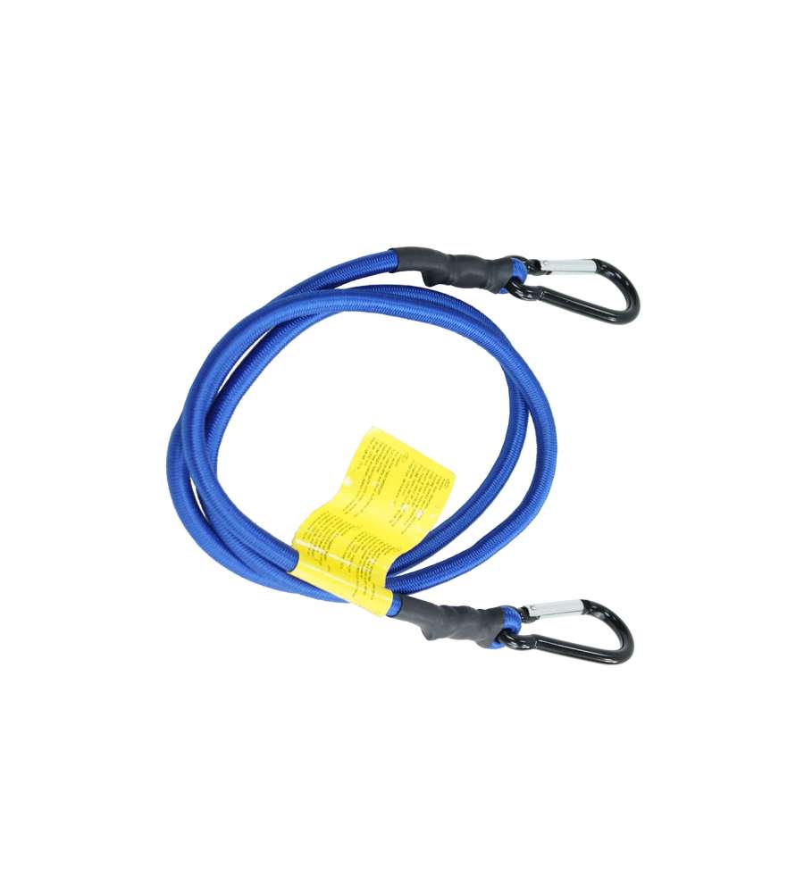 Cinghie elastiche con moschettone Diam. 8 x 1200 mm. 2 pz.