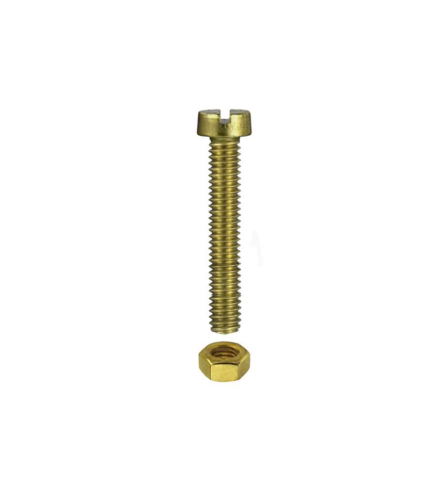 Viti per metallo testa cilindrica ottone M6 x 40 - 4 pz.