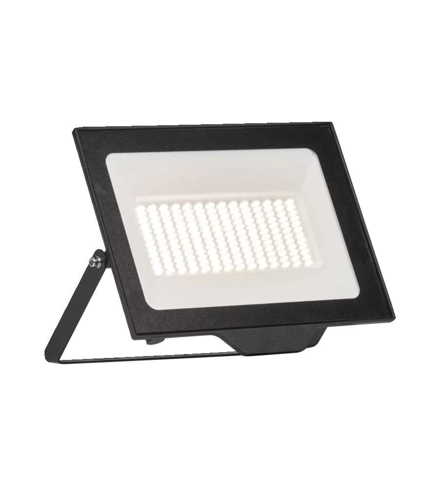 LEDKIA LIGHTING Proiettore LED 100W Slim Vetro Bianco, 120 Lm/W, IP65, 6000K Bianco Freddo, Per Esterno Giardino E Terrazza