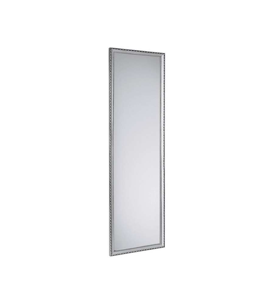 LORELEY Specchio cornice legno argento 35x125 cm installabile verticale orizzontale
