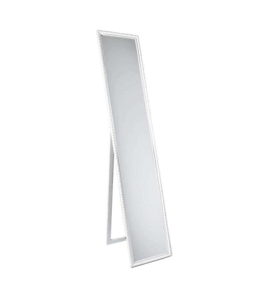 LORELEY Specchio da Terra in Legno Bianco 35x160 cm Design Rettangolare