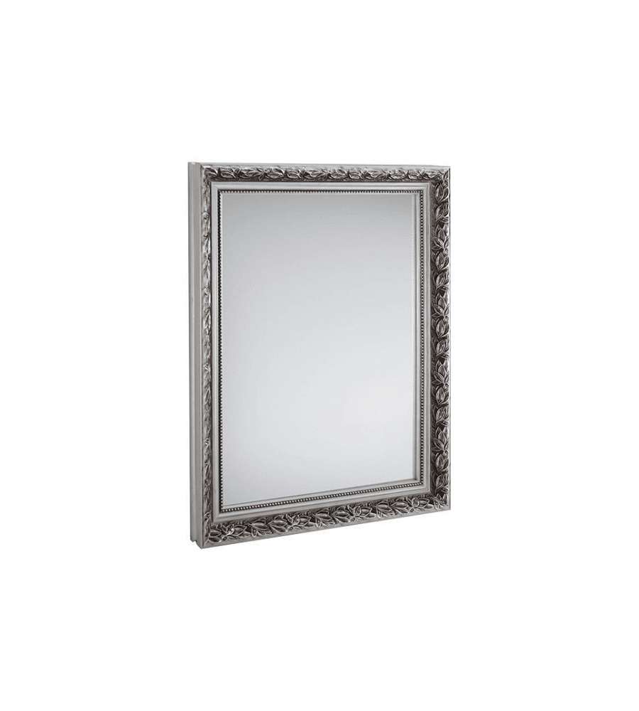SONJA Specchio rettangolare cornice argentata 55 x 70 cm elegante