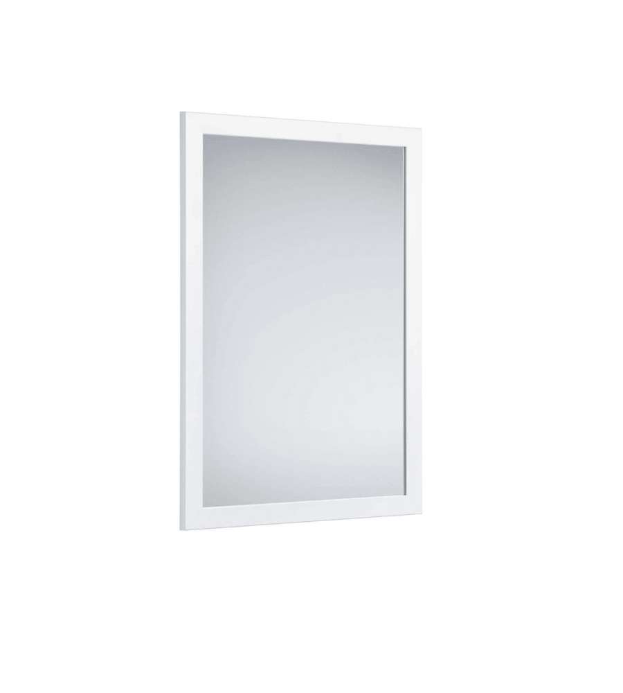 THEA Specchio da Parete 48x68 cm Bianco in MDF con Cornice Liscia