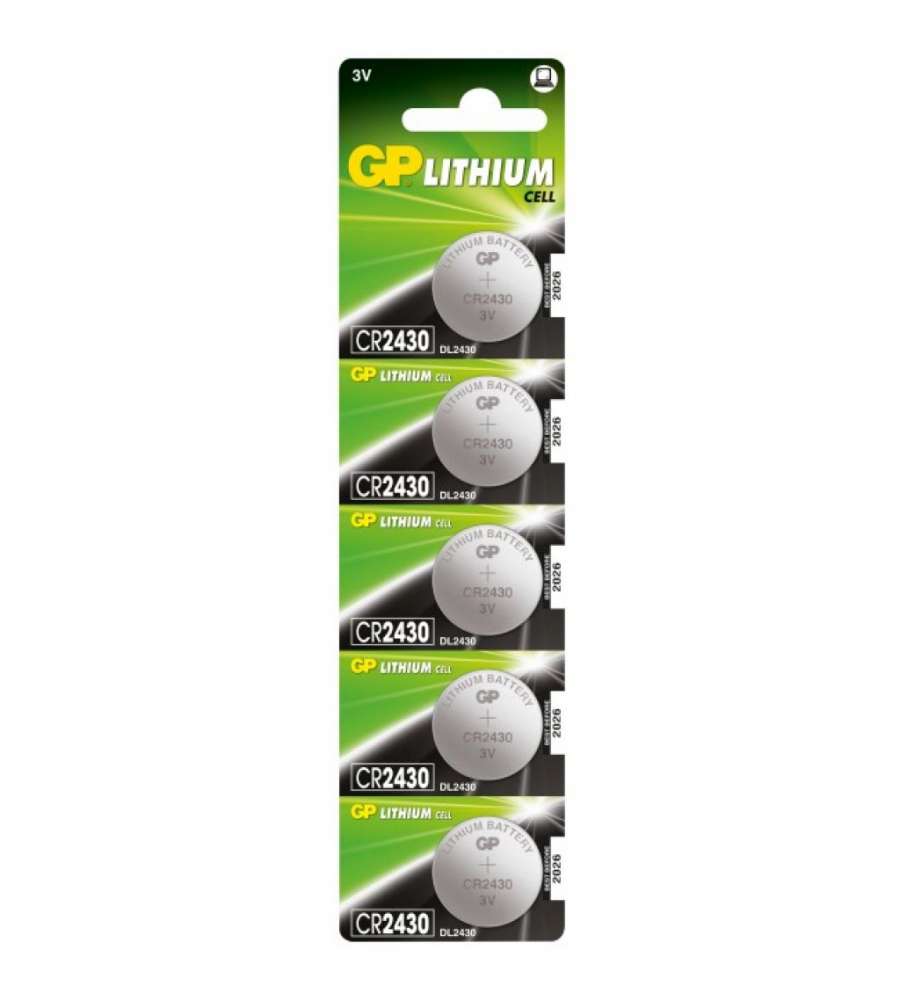 Batteria al Litio a Bottone 3V CR2430 (Blister 5 Pezzi)