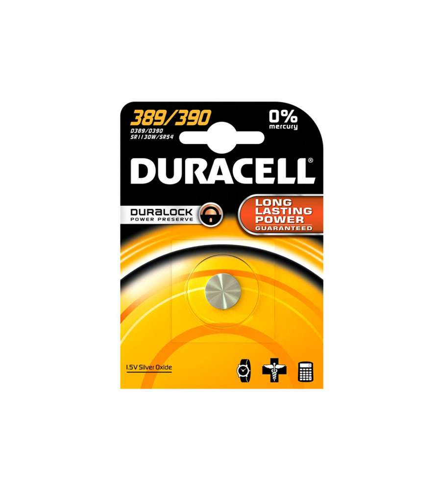 Pila Bottone Ossido Argento     D389/D390 Duracell