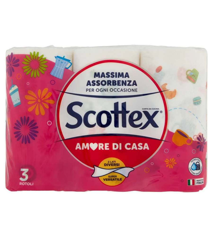 Scottex Amore di Casa Carta da Cucina Rotoli 3 pz