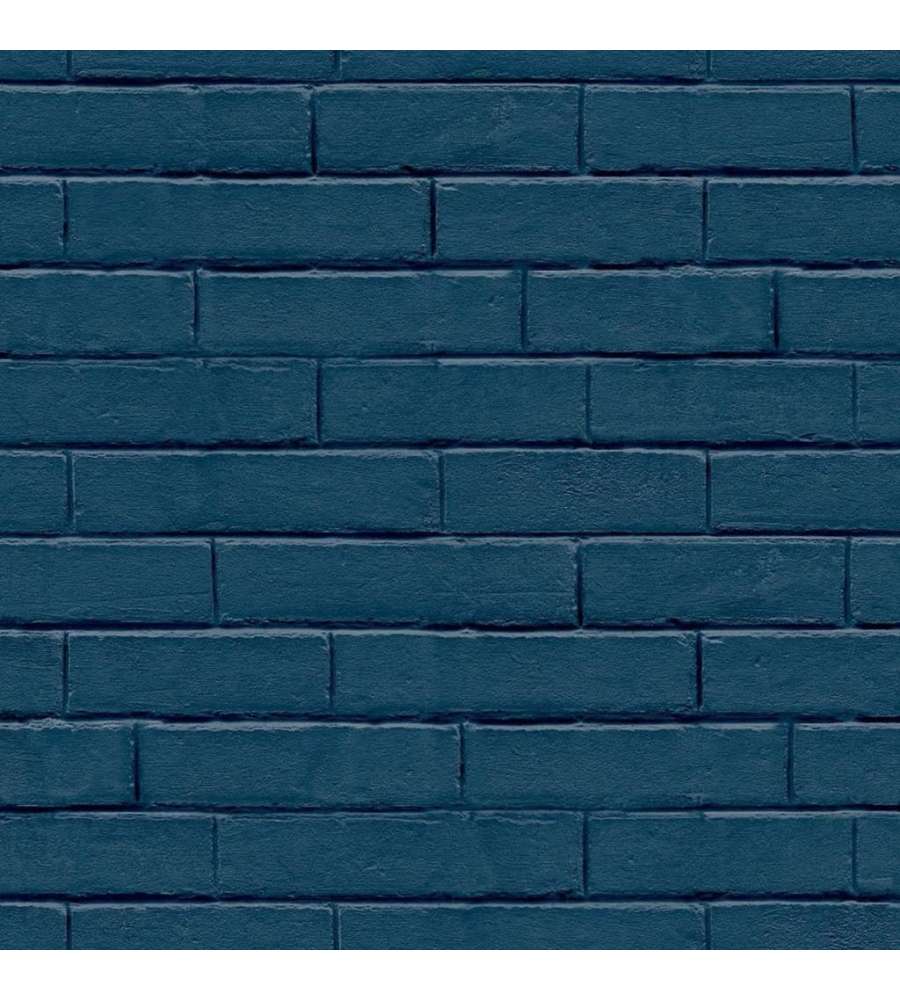 Good Vibes Carta da Parati Brick Wall Blu