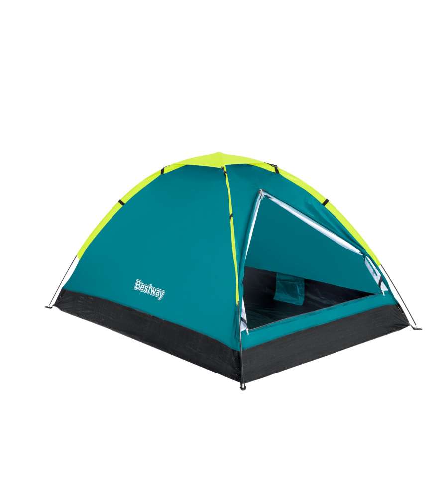 Tenda Da Campeggio VidaXL 3 Posti, Grigia E Arancione, 470x220x170 Cm, Impermeabile, Con Tettoia E Ingresso Doppio
