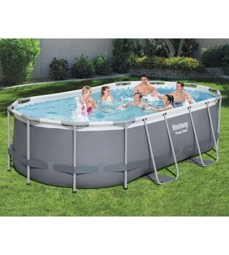 Bestway Piscina Fuori Terra Ovale Power Steel 427x250x100 cm