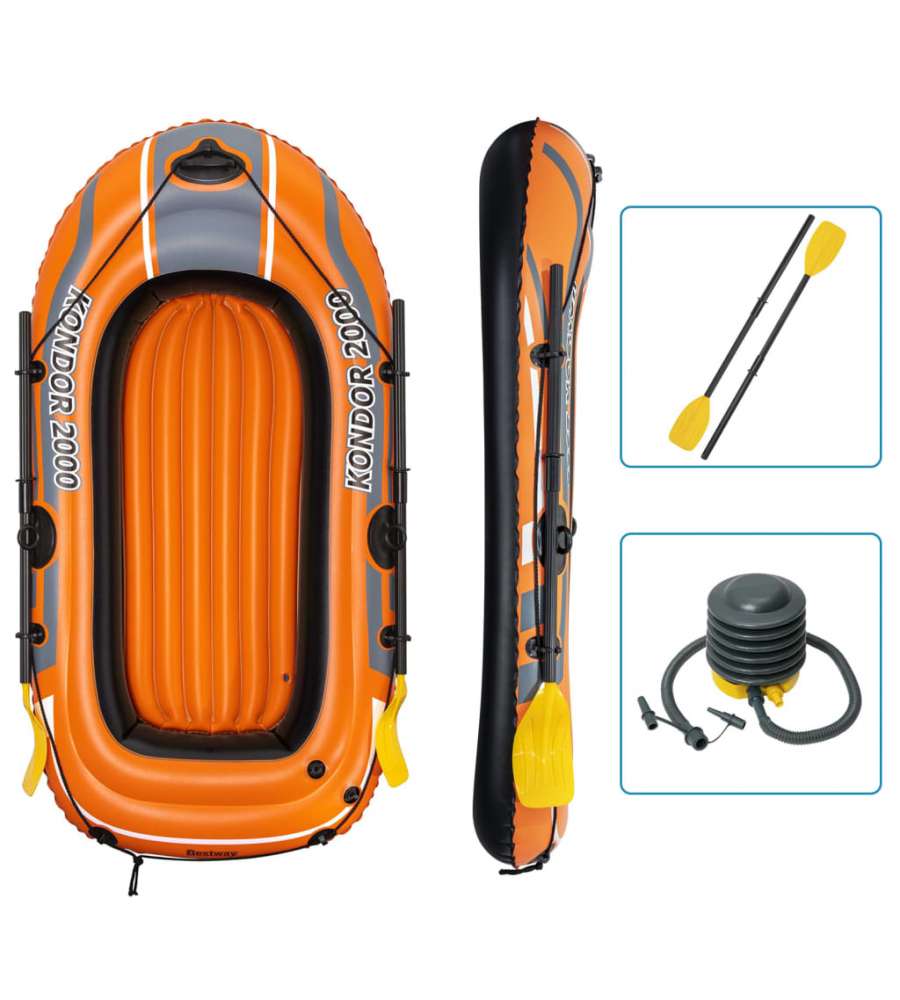 Bestway Set Gommone Gonfiabile Kondor 2000 Set 188x98 cm 61062