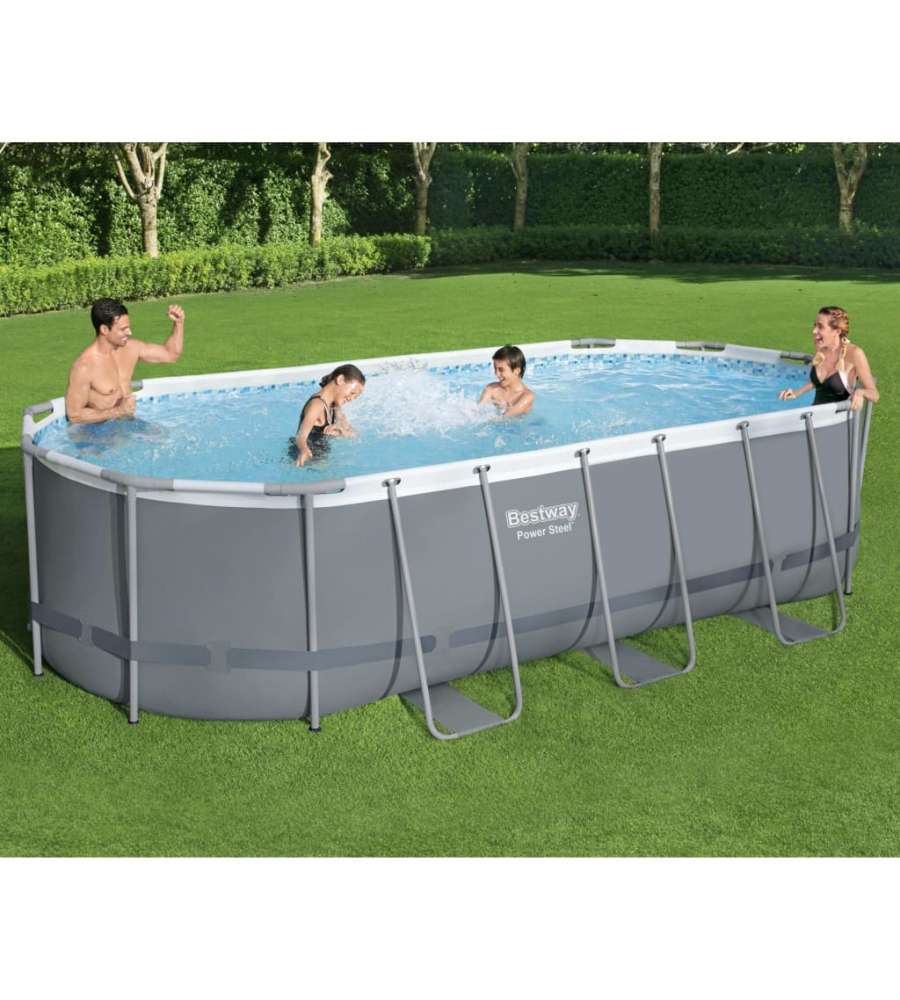 Bestway Piscina Fuori Terra Ovale Power Steel 549x274x122 cm