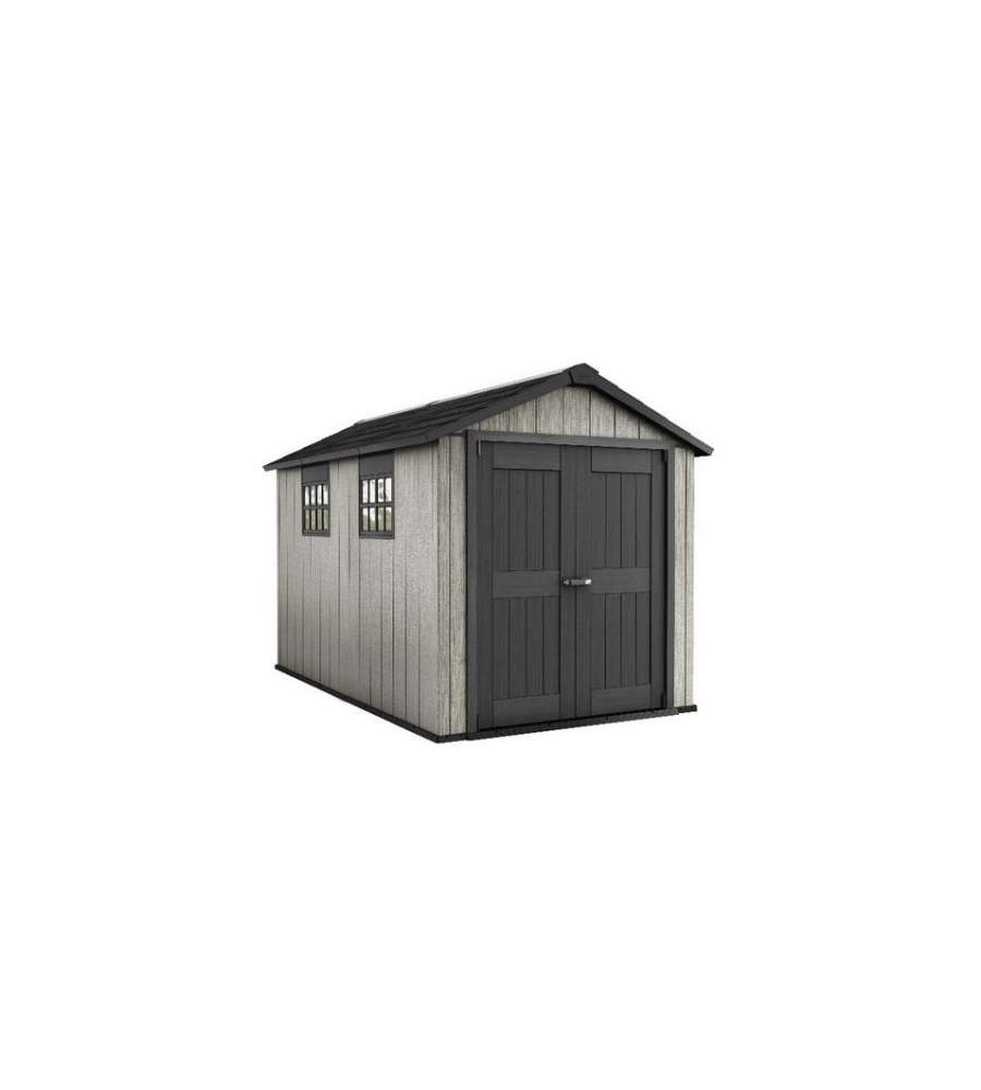 Keter Casetta da Giardino Oakland - Grigio Effetto Legno - 230x350x242 cm