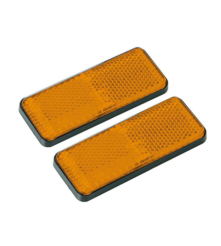 Euro-Norm, Catarifrangenti Rettangolari - 90X35 Mm - Arancio