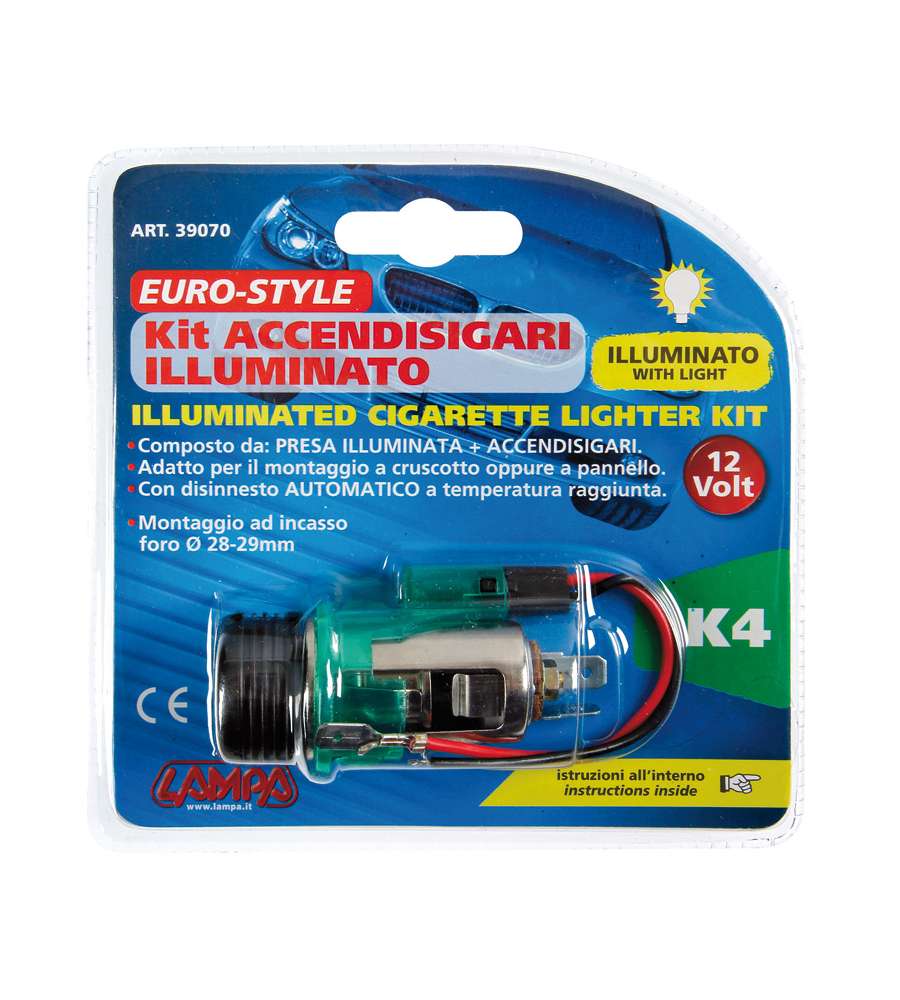 Kit Accendisigari Europa 12V Ill