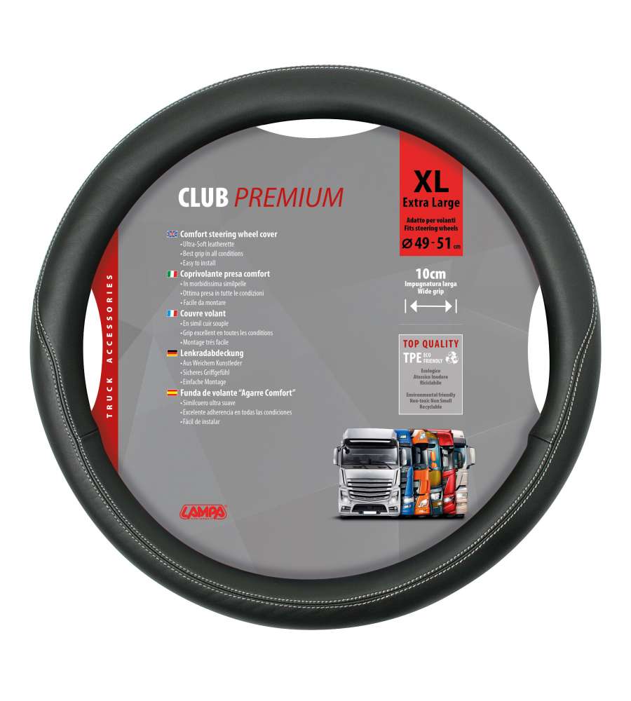 Club, Coprivolante In Skeentex - Xl - D.49/51 Cm - Nero