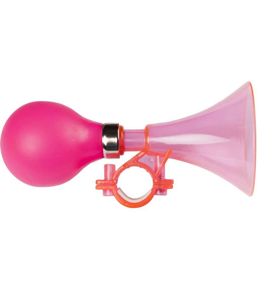 Campanello a trombetta rosa in plastica per bici bambina