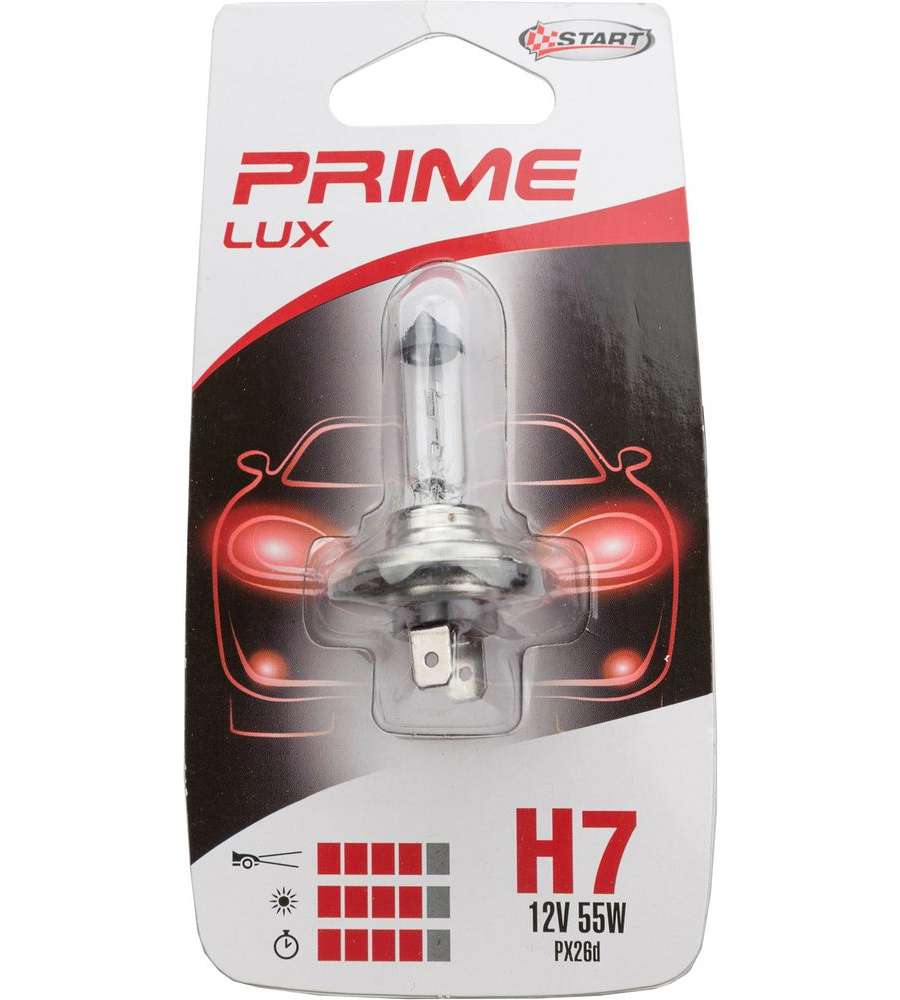 START Lampadina auto alogena H7 55W - Ricambio fari anteriori - Luce intensa
