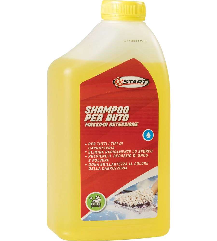 START Shampoo per Auto 1L - Deterge e Rende Brillante Vernici Normali e Metalizzate