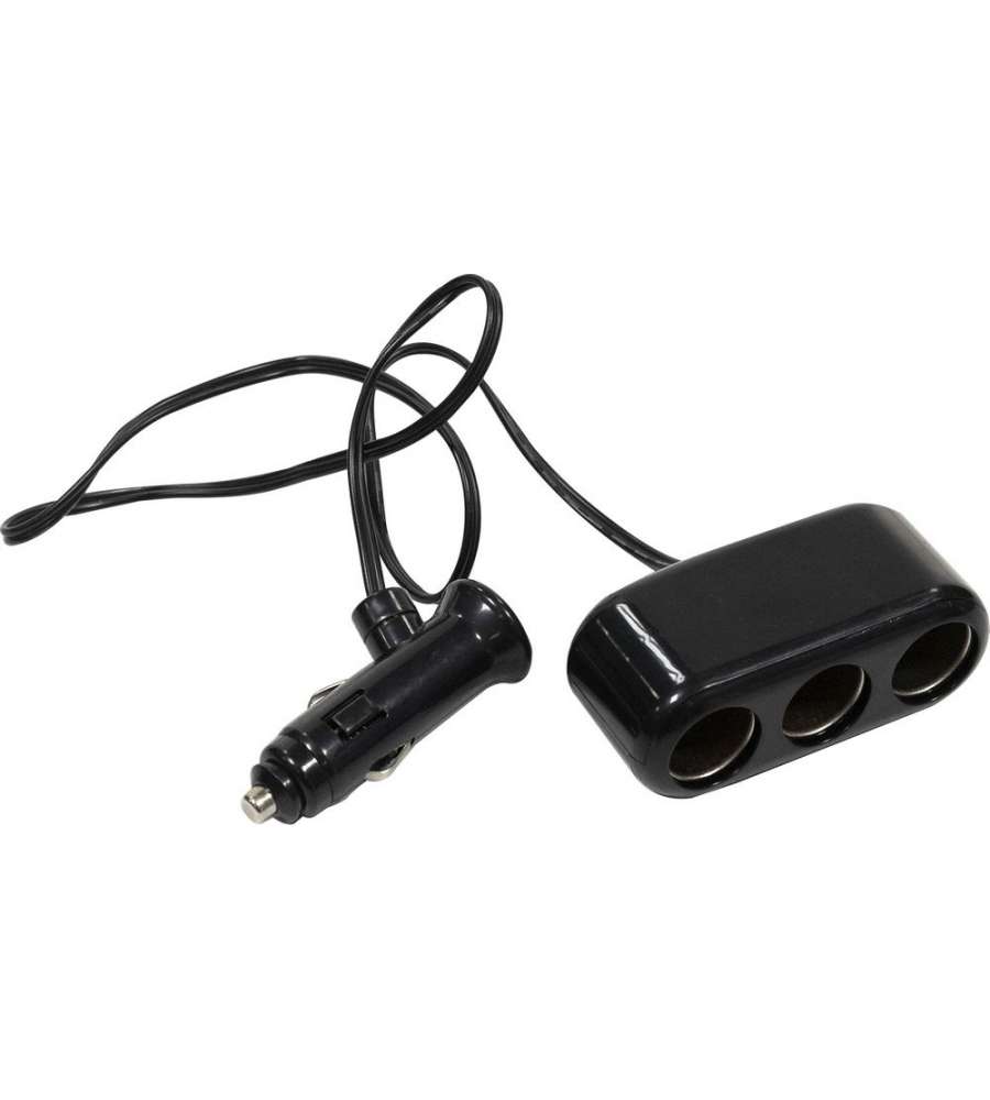 Presa accendisigari a tre vie con filo 12V Potenza 8A lunghezza cavo 100 cm
