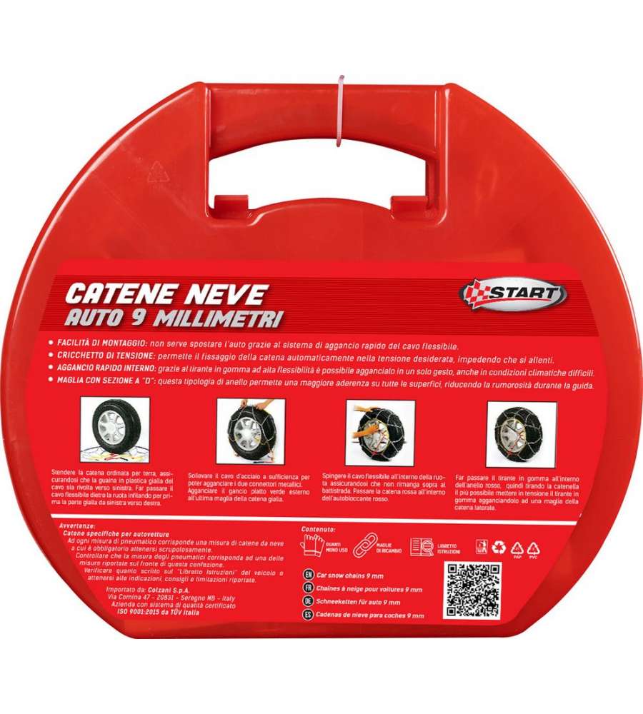 Set due pezzi catene da neve spessore 9mm gruppo 40