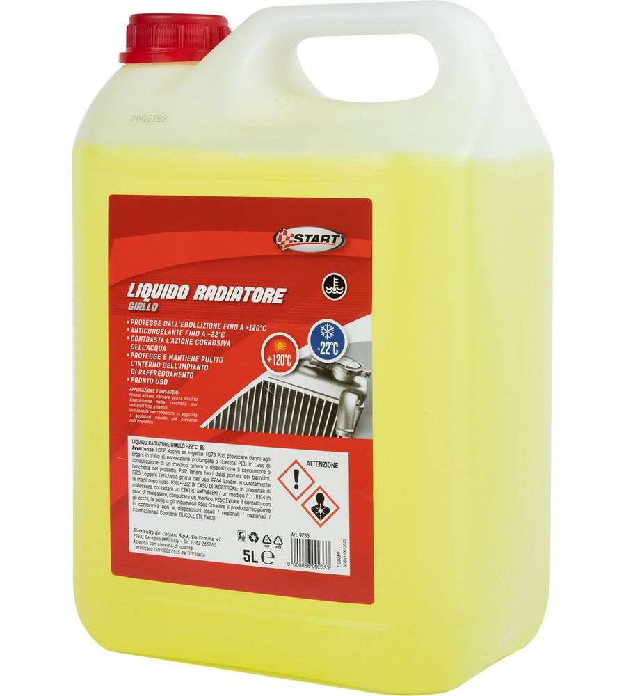 Liquido Radiatore Giallo 5l -22grc Per Motori Monoblocco In Alluminio