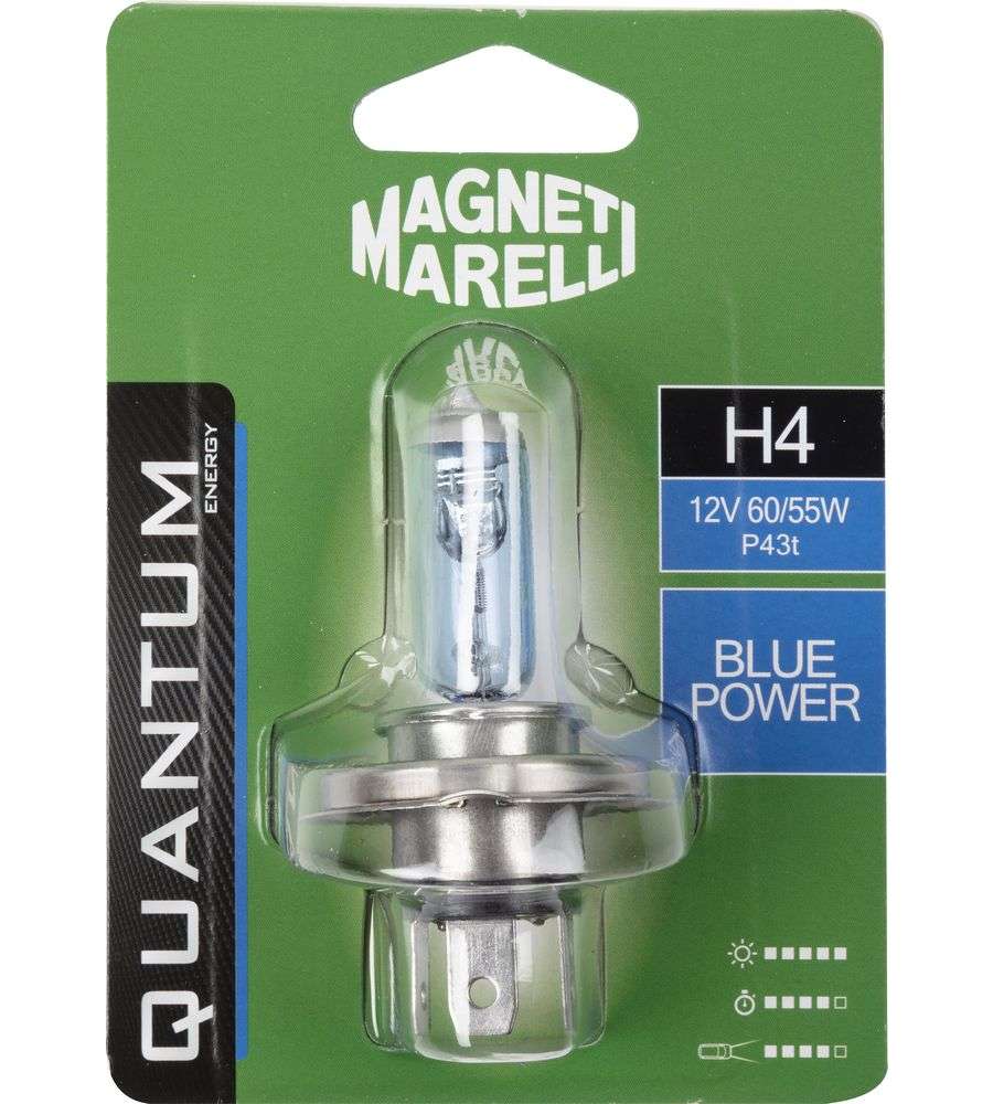 Magneti Marelli H4 lampadina singola auto blue power 12V 60/55W attacco P43t