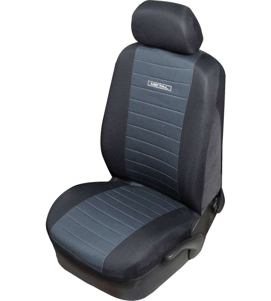 Coprisedile Metal singolo anteriore auto nero poliestere ptotezione sedile