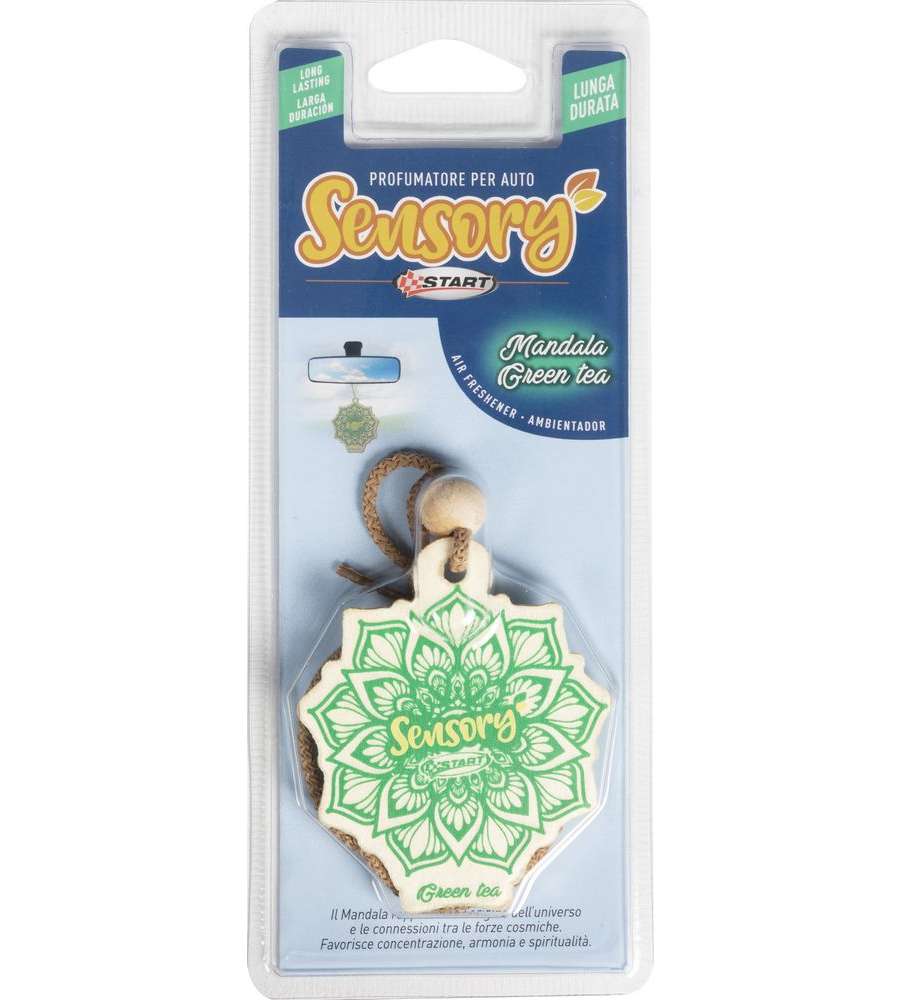 Sensory profumatore per auto in legno - profumazione GREEN TEA - da appendere allo specchietto