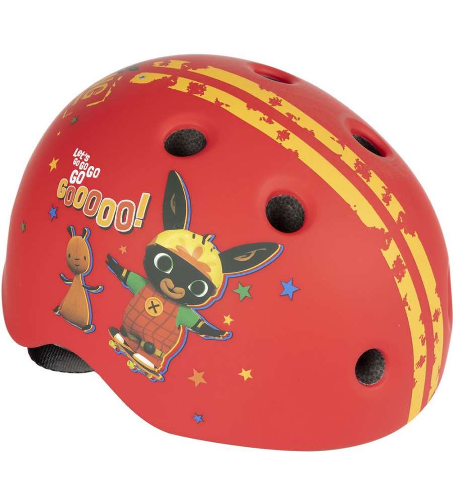 Casco street ciclo-skateboard bambino coniglietto Bing 48 -52 cm protezione rosso