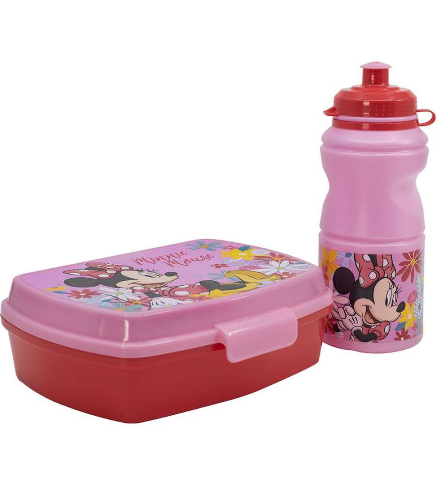 Set borraccia da 380 ml e Sandwich Box per bambini in plastica Minnie