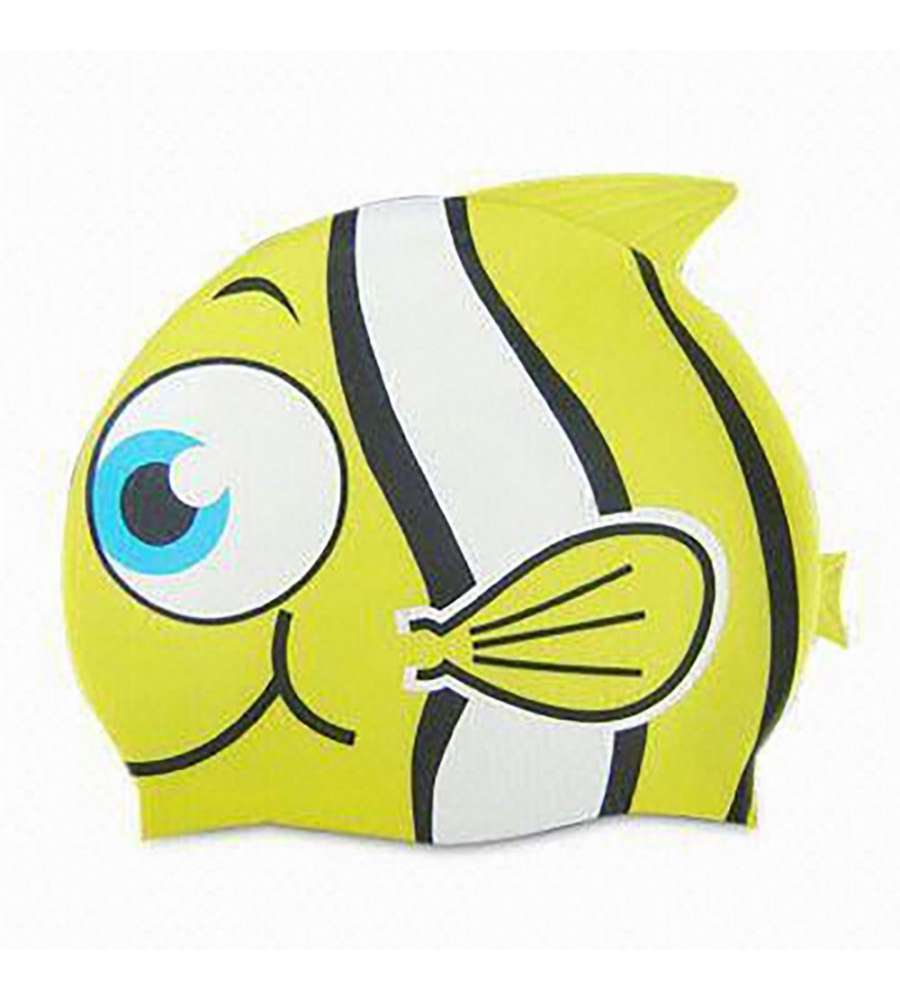 Cuffia colorata in silicone a forma di pesce per bambini