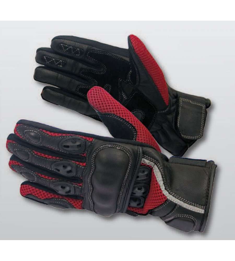 Spirit guanti moto in pelle antishock dettagli rifrangenti tg. XXL