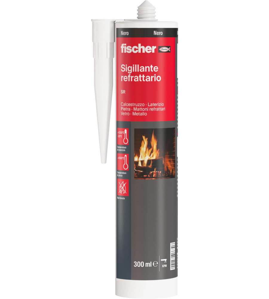 Fischer Sigillante Refrattario Nero - per Altissime Temperature - 300 ml