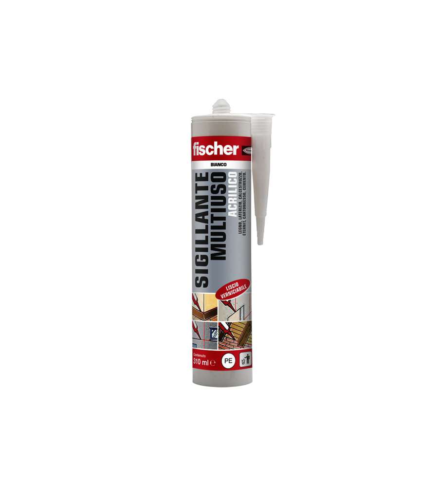 Silicone Acrilico Multiuso SA310 Bianco Ml 310 Fischer