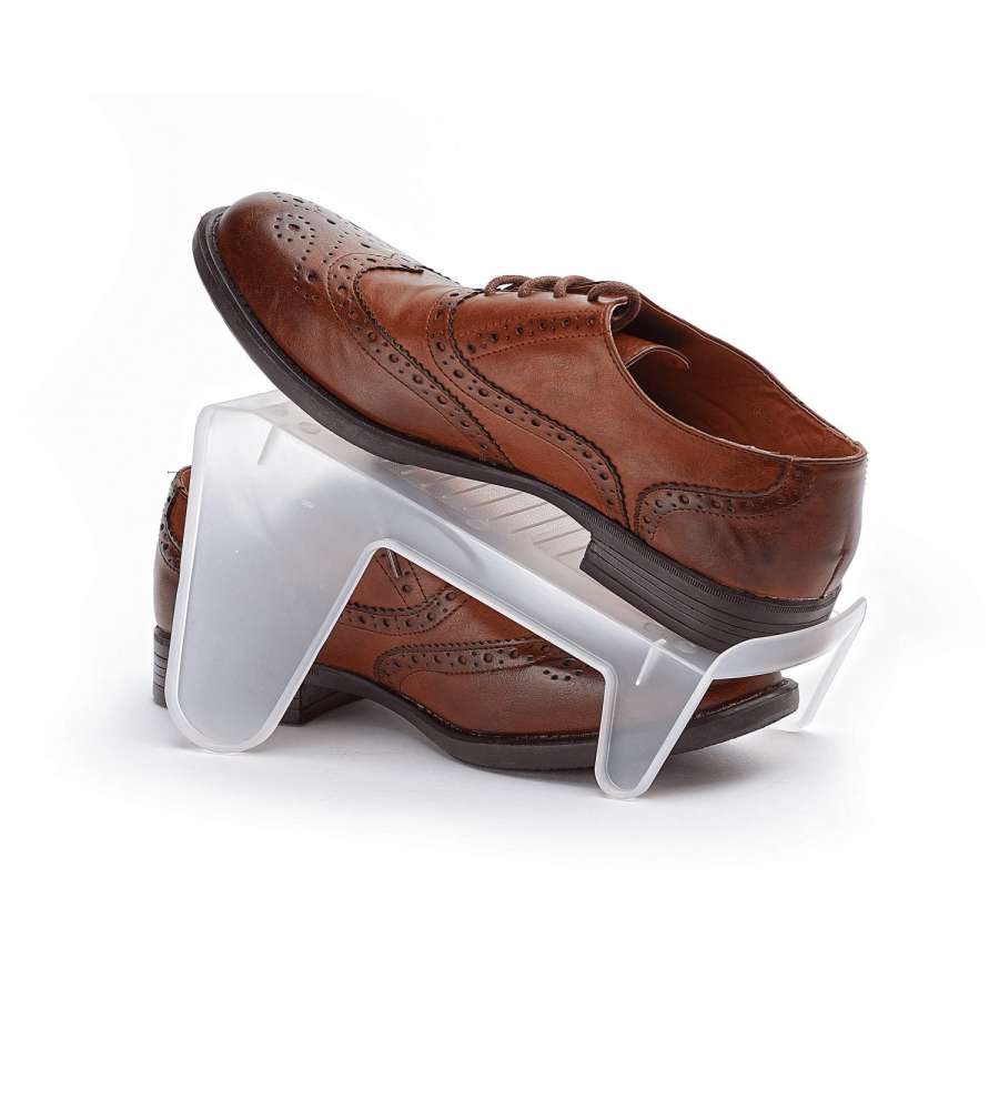 Gradino Salvaspazio per Scarpe Bianco 14x24,5x14 cm Domoliving