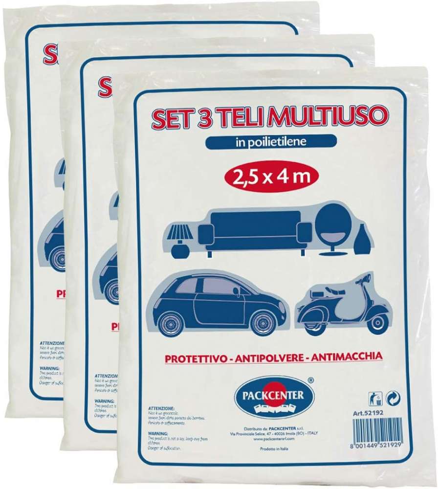 3 Teli multiuso 2,5 x 4 m