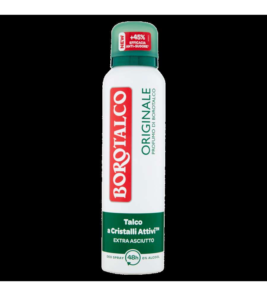 Borotalco Deodorante Spray Originale 150 ml - Formula Senza Alcool - Fresco